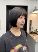 【GEEKS渋谷】切りっぱなしボブ/小顔カット/ナチュラル/夏カラー