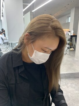 ヘアーテラスエム 奈良店(hair terrace M) 【ハイトーン】【ミルクティーベージュ】【ハイライト】