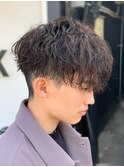 シャドウパーマメンズカットスパイラルパーマツイスパ波巻き
