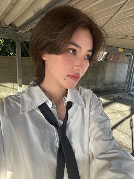 ペレ 栄店(PELE) オリーブベージュ/ブリーチなしダブルカラー/ダブルカラー