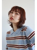 エヌ トーキョー(enu TOKYO) ミディアム レイヤー ウルフ レッドブラウン