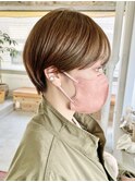 マッシュショート丸みショートボブくびれショート黒髪ショート
