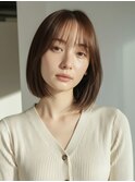 縮毛矯正ストレートショートボブ丸みショート20代30代40代亀有