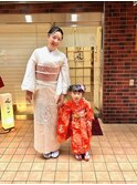 七五三★訪問着着付け、ヘアー、3歳被布着付け、ヘアーメイク