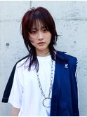 大人モードな洗練レイヤーウルフ×カシスレッド