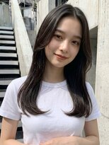フレイムス ヘアアンドリラックス 戸田店(Frames hair&relax)&nbsp;大人ヘルシーロング20代30代40代◎前髪なし黒髪レイヤー戸田