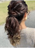 お呼ばれヘアセット♪