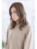 ミック ヘアアンドビューティー 大山店(miq  Hair&Beauty) 外国人風アッシュカラーで女子力UP…くびれカールセミディ