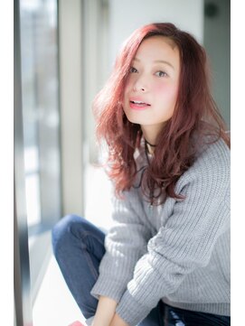 ジャストヘア ラポール 北久里浜店(just hair RAPPOR) こなれレイヤー　ワインレッドカラー　暖色