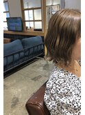 グレージュ×ボブ×ウェーブ『川口真緒』Instagram→@mao.kawa