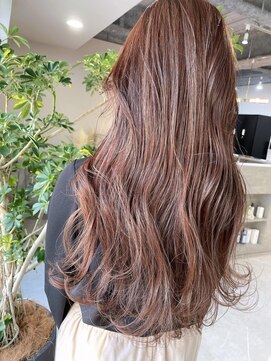 フラッグ ヘアー 天神西通り店(Flag HAIR) ピンクベージュ☆ハイライトイルミナカラーインナーカラー