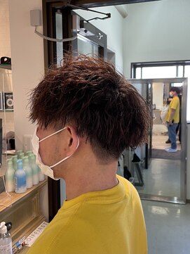 コワファーストナガサキシャンプーボーイ(COIFF1RST NAGASAKI SHAMPOO BOY) マッシュ×波巻きパーマ