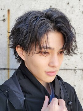 フィフス 原宿(fifth) スーツ短髪ツーブロック束感モテる黒髪シークレットパーマ無造作