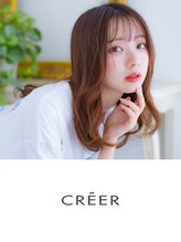 クレール 塚口店(CREER) 【オフィスやデートなどに】韓国風セミロングとシースルーバング
