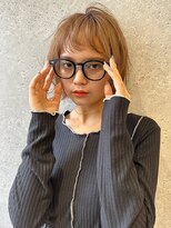 アース 三軒茶屋店(HAIR&MAKE EARTH) 三軒茶屋_レディース_ミディアム_ボブ_ブリーチ_コテ巻き_小顔