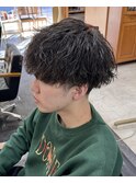 波巻きパーマ