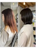 前髪イメチェンこなれミディ/縮毛矯正/髪質改善/ツヤ髪/くせ毛
