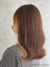 ソーエン バイ ヘッドライト 西新店(soen by HEADLIGHT) くびれ巻きイヤリングカラーグレージュミニウルフデジタルパーマ