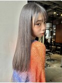 ”サラサラストレート×チャコールブラウン”