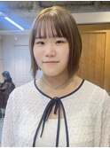 切りっぱなしボブフォギーベージュ横浜　成田