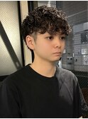【橋本嶺】ツーブロックマッシュアップバング感ショートパーマ