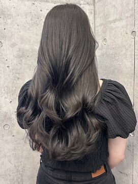 エインアンリー 明治神宮前(AIN.ANLY.) うるツヤオリーブベージュモテ髪色気暗めカラー美髪大人ヘア