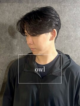 アウル 心斎橋(owl) ニュアンスパーマ×センターパート×men's×曲がる縮毛矯正