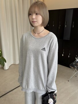 ムード タテマチ(mood tatemachi) レイヤーボブ×ホワイトベージュ☆