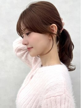 エジョン 八幡山店(Aejon)の写真/《顔周りの白髪も気にならない》小顔見え抜群の技術で顔周りをカバー*結んでも可愛いstyle[顔周り/八幡山]