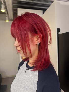 バンクスヘアー(BANK'S HAIR) 池袋/髪質改善/カシスレッド/レイヤーカット/ローズブラウン