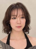 シアン 栄店(CYAN.)&nbsp;シースルーバングとゆるっとボブパーマで柔らかい印象に♪