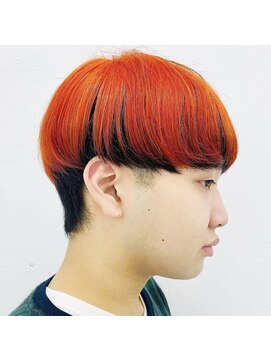 クク(QUQU) オレンジコントラストショート