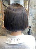 大人かわいい丸みショート/ダークグレージュ/まとまる艶髪