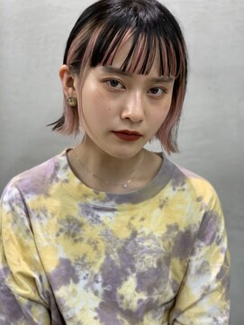 オジョマノ(OjOmano) 前下がりボブ/インナーカラー