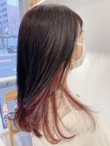 アース 三ツ境店(HAIR&MAKE EARTH) チェリーピンクのインナーカラー