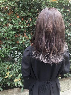 ネオヘアー 曳舟店(NEO Hair) ダークグレージュ×裾ホワイト/曳舟ダブrカラーインナーカラー