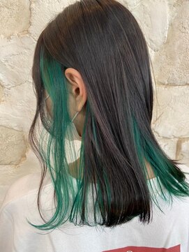 アルピナ 前橋店(alpina) インナーカラー×ターコイズグリーン