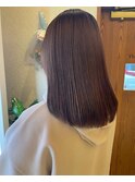 髪質改善ストレート セミロング/サラサラ/ブラウン/くせ毛