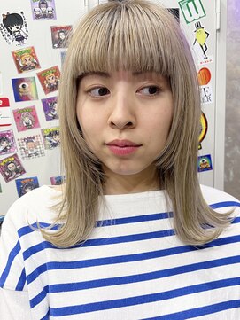 サル(saru) ☆顔まわりレイヤー×ホワイトベージュ☆