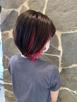 アース 小禄店(EARTH) インナーカラー/レッド