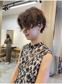 ショートボブパーマ20代30代40代イヤリングカラー大人可愛い