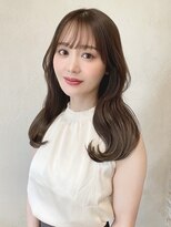 【MINX加茂】黒髪グレーベージュレイヤーロング前髪パーマ