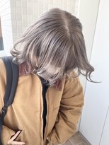 ツキ 横浜店(tuki)&nbsp;ミルクティーベージュダブルカラーインナーカラーケアブリーチ