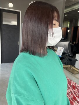 レド(LeDo) ラベンダーブラウン×切りっぱなし×顔まわりカット【四日市】