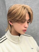 エルマーク 心斎橋(L-MARK)&nbsp;マッシュウルフダブルカラーブリーチツーブロックメンズウルフ