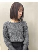 【jjeno】髪質改善ストレート×前下がり切りっぱなしボブ