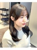 オトナ可愛いミディアム/顔周りカット/レイヤー