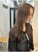 人可愛い暖色ブリーチなしオレンジベージ