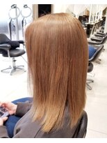 ミック ヘアアンドメイクアップ 高田店(miq Hair&Make up)&nbsp;イルミナカラー/ブリーチあり/クリーミーベージュ/透明感カラー