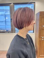 ヴォロンテ(volonte)&nbsp;ショート/マッシュルームボブ/ブリーチ/ピンクカラー